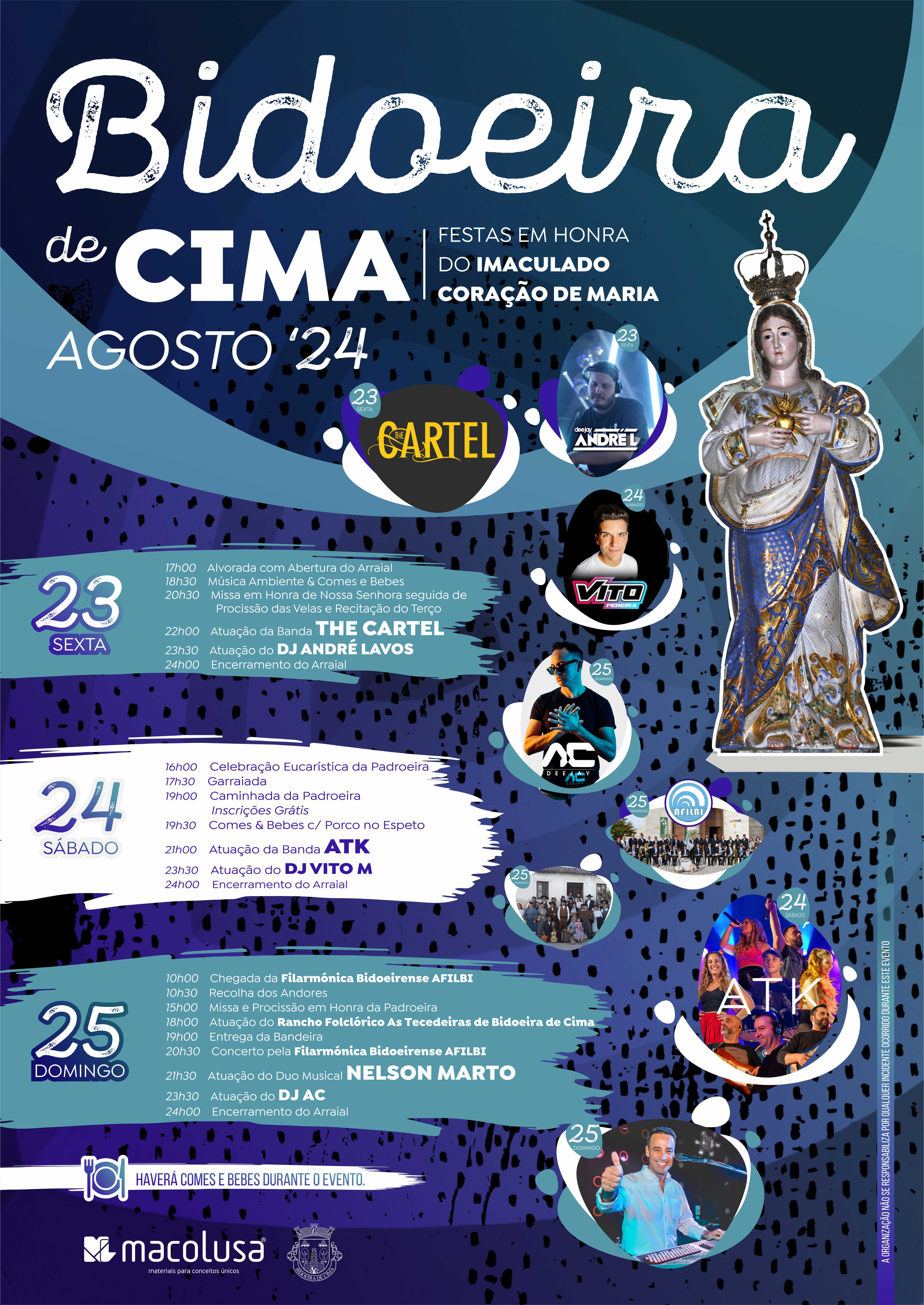 Imagem Festas Bidoeira de Cima - Festa em Honra do Imaculado Coração de Maria - 23, 24 e 25 agosto