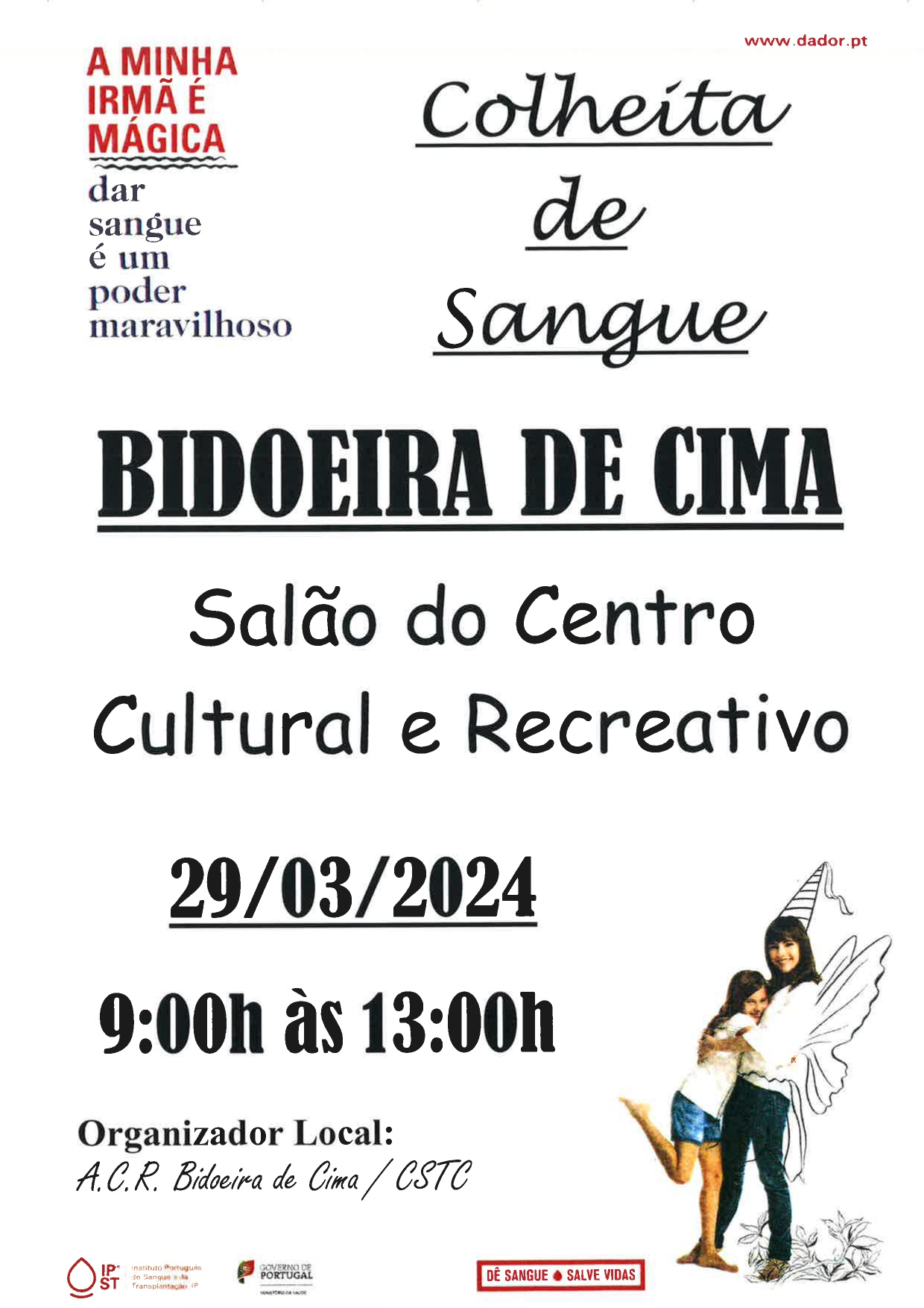 Imagem Colheita de sangue - 29 de março 2024 - Centro Cultural de Bidoeira de Cima